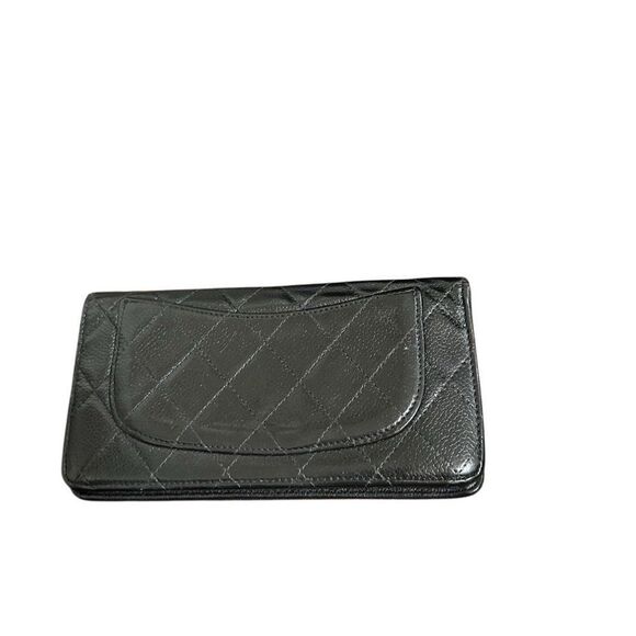 Chanel quilted black leather wallet - Picture 2 of 15